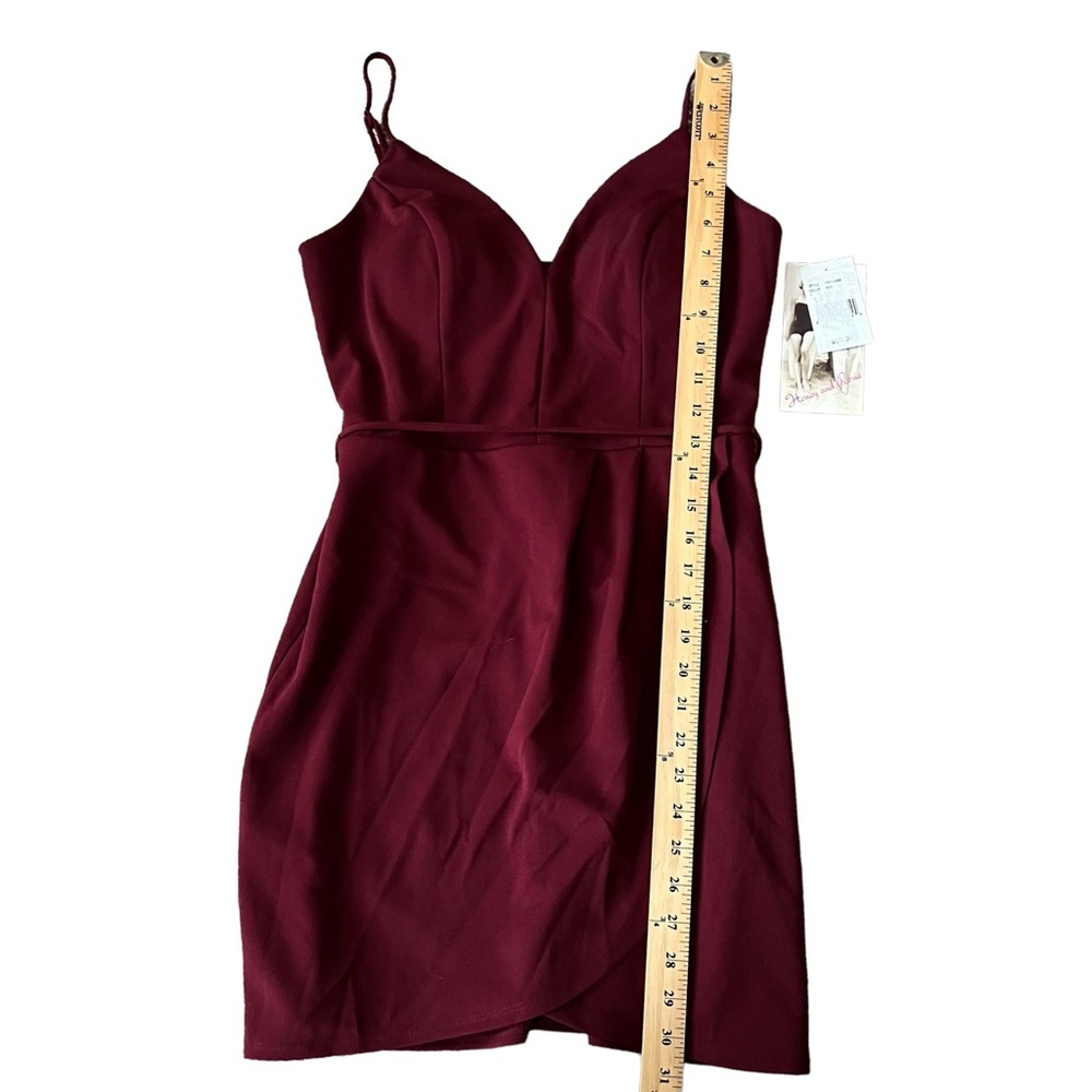 Honey & Rosie Dress Size Large Burgundy Red‎ Bodycon New - Picture 11 of 11